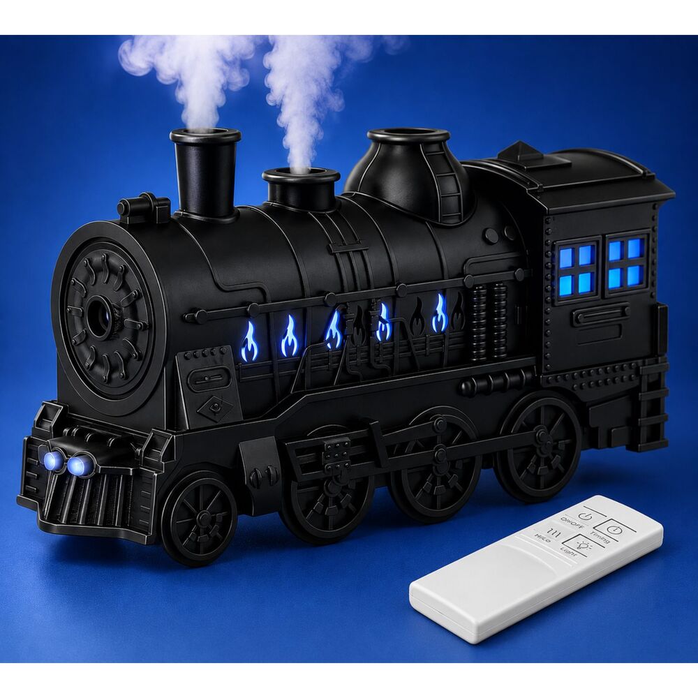 NEW Steam Train Essential Oil Diffuser & Cool Mist Humidifier w Remote Control